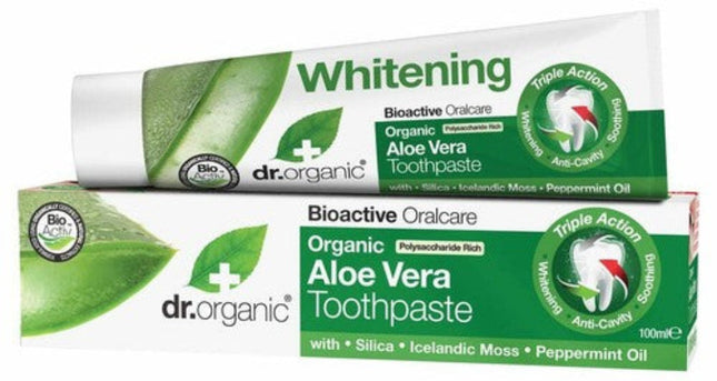 Dr Organic Toothpaste Whitening Aloe Vera 100ml