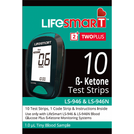 Lifesmart Blood Beta Ketone Test Strips Plus Code Strip for LS 946