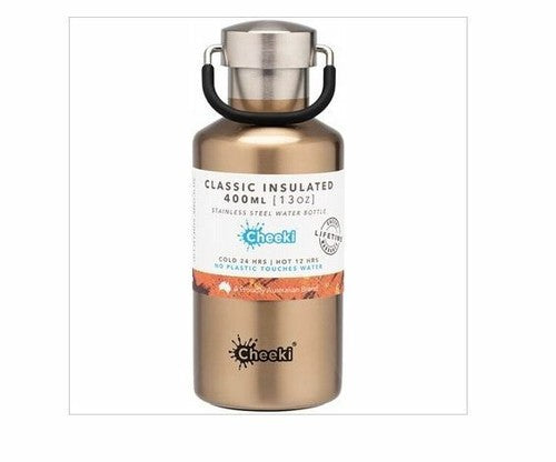 Cheeki Stainless Steel Bottle Classic Insulated Champagne 400ML