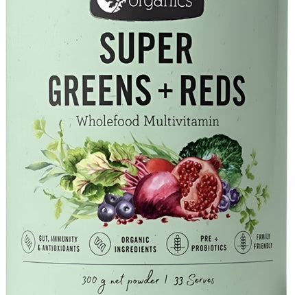 Nutra Organics Greens Plus Reds Powder 300G
