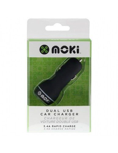 Moki Dual USB Car Charger 2 Port 2.1A