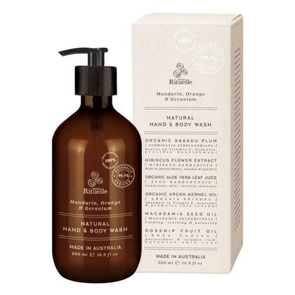 Urban Rituelle Natural Hand and Body Wash Mandarin Orange and Geranium