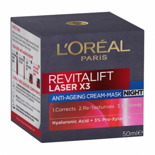 L'Oreal Revitalift Laser x3 Night Cream Mask 50ml - OhYouLuckyDuck.com.au