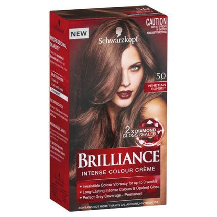 Schwarzkopf Brilliance Colour Creme 50 Venetian Sunset Up To 10 Weeks Intensity - OhYouLuckyDuck.com.au