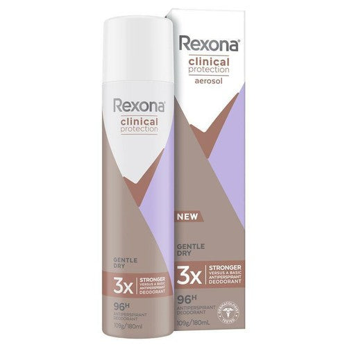 Rexona Women Gentle Dry Clinical Protection Antiperspirant Deodorant Aerosol 180ML