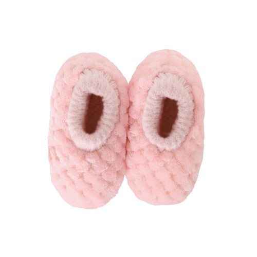 SnuggUps Baby Soft Petal Pink Booties Large