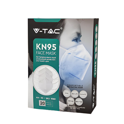 V-TAC KN95 Protective Face Mask 20 Pieces