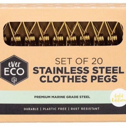 Ever Eco Premium Grade Stainless Steel Clothes Pegs 20 Pack