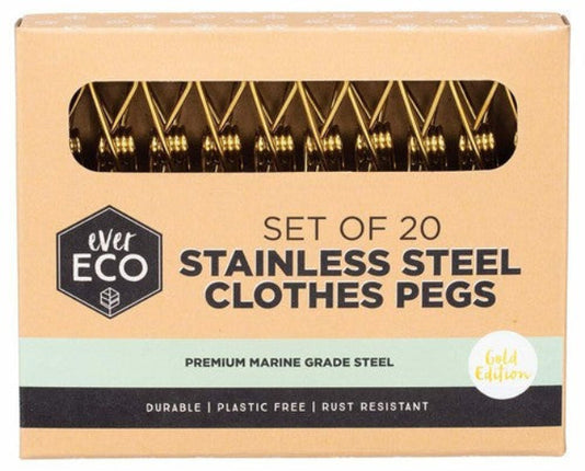 Ever Eco Premium Grade Stainless Steel Clothes Pegs 20 Pack