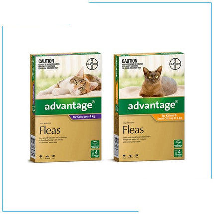 Advantage Flea Treatment for Small Cats and Kittens 4 Pieces