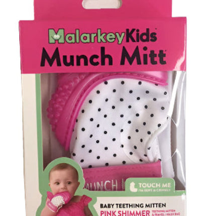 Malarkey Kids Munch Mitt Teething Pink Dots