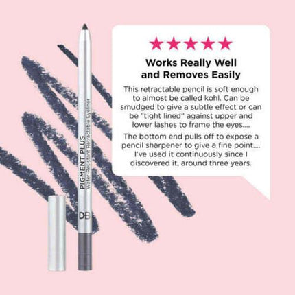 Designer Brands Pigment Plus Water-Resistant Retractable Eyeliner Black Abyss