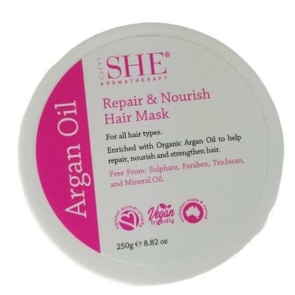 Om She Aromatherapy Repair Nourish Argan Oil Hair Mask 250G