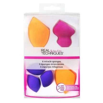 Real Techniques Miracle Complexion Soft Flexible Foam Sponge 6 Assorted