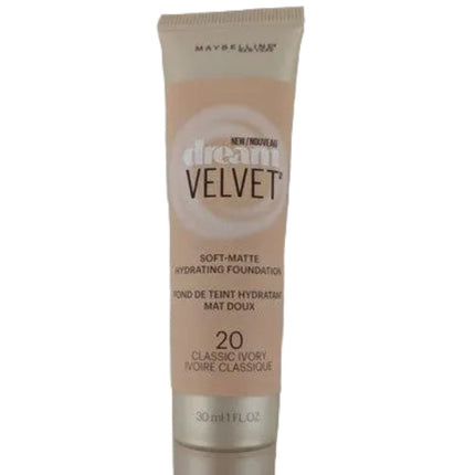 Maybelline Dream Velvet Soft Matte Hydrating Foundation 20 Classic Ivory 30ML