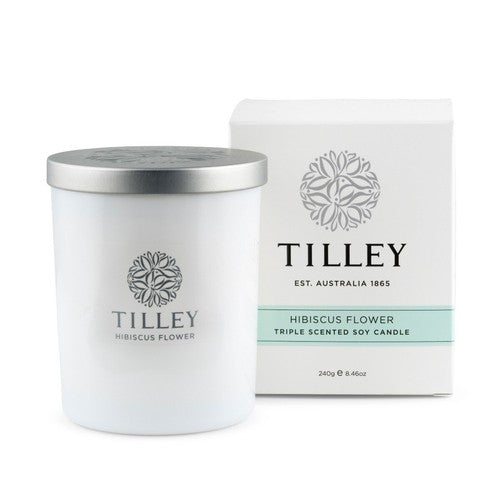 Tilley Hibiscus Flower Soy Candle 240g / 45Hr