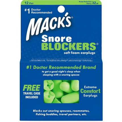 Mack's Snore Blockers Soft Foam Earplugs 12 Pairs