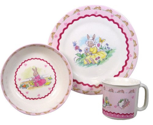 Bunnykins Three Piece Set Melamine Set Playing