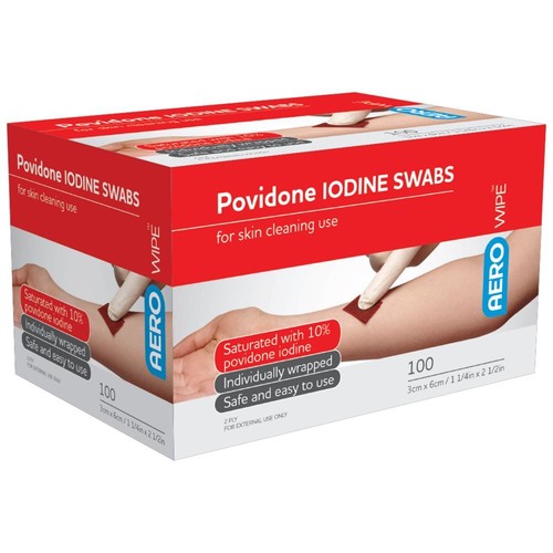 AeroWipe 10% Povidone Iodine Swabs 60 x 33mm