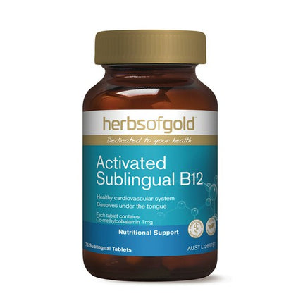 Herbs of Gold Activated Sublingual B12 75 Tablets
