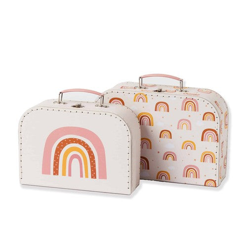 A Little Lovely Company Rainbows Suitcase - Set of 2