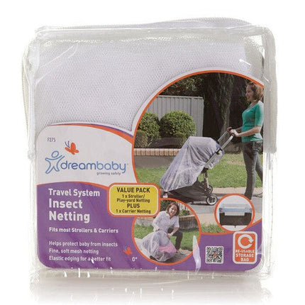 Dreambaby Stroller Insect Net Universal Fit for Prams and Bassinets Fine Mesh Bug Cover
