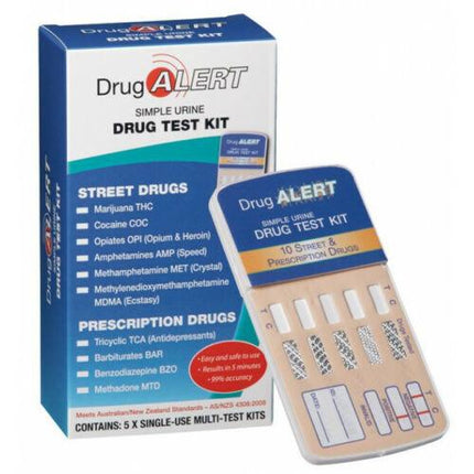 Drug Alert Multi Drug Test Kit x 5 Single Use Tests