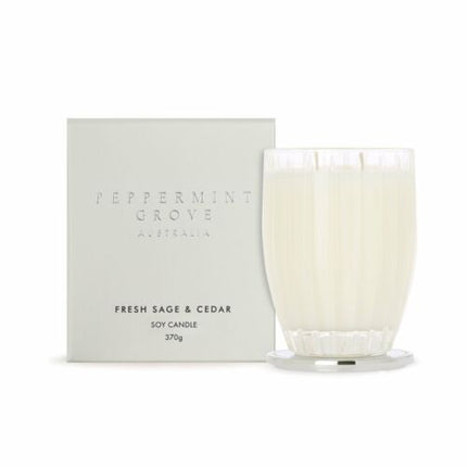 Peppermint Grove Fresh Sage & Cedar Candle 370g