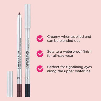 Designer Brands Pigment Plus Water-Resistant Retractable Eyeliner Black Abyss