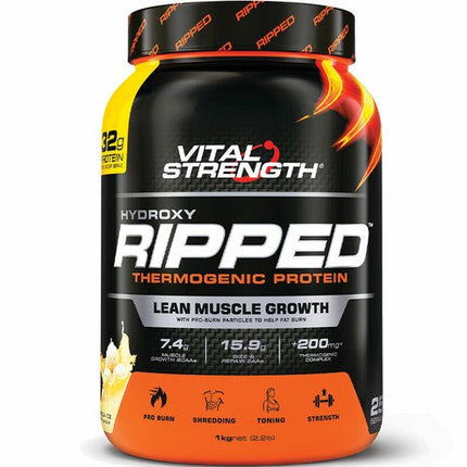 VItal Strength Hydroxy Ripped Thermogenic Protein Powder Vanilla 1KG