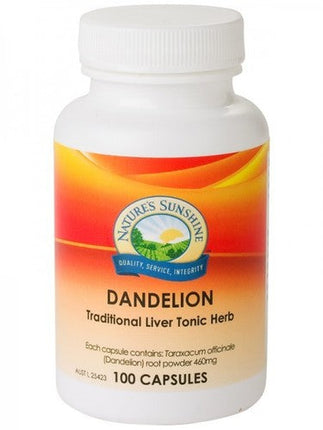 Nature's Sunshine Dandelion Root for Liver and Digestive Support 100 Capsules