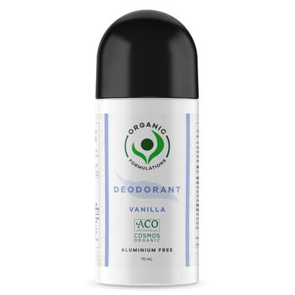 Organic Formulations Vanilla Roll On Deodorant Aluminium Free 70ML