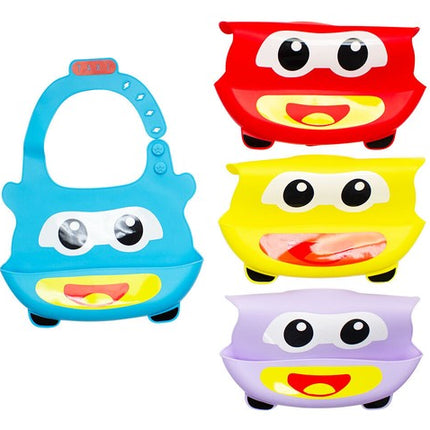 Baby & Me Silicone Bib with Food Catcher Adjustable Apron Assorted Colours