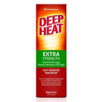 Deep Heat Extra Strength Cream 100g - OhYouLuckyDuck.com.au