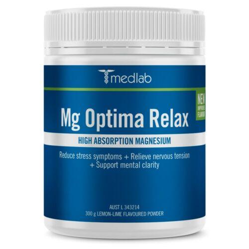 Medlab Mg Optima Relax 300g Powder â€“ Lemon Lime Flavour