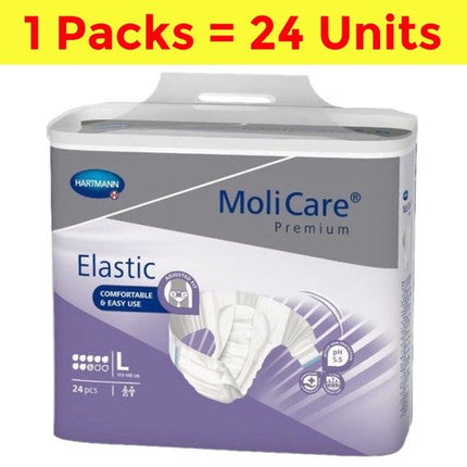 MoliCare Premium Elastic Incontinence Briefs 8 Drops Large