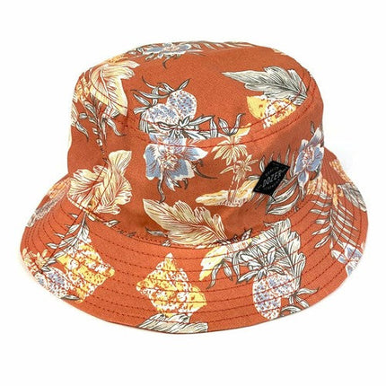 Dozer Boys Bucket Hat - Rust Tropical Pattern - Idris
