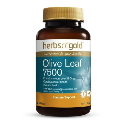 Herbs Of Gold Olive Leaf 7500 60 Tablets