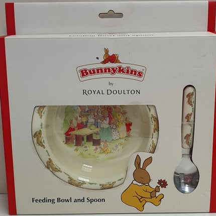 Royal Doulton Bunnykins Running Bowl and Spoon Set 16CM
