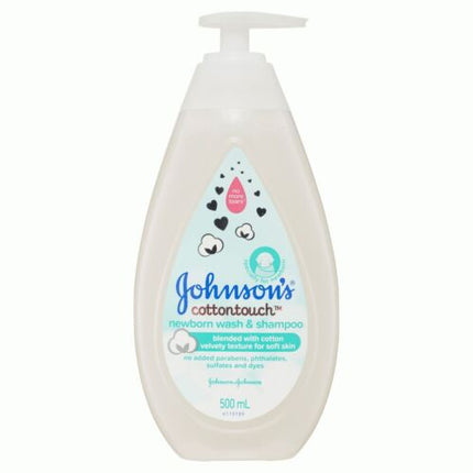 Johnson's Baby Cotton Touch Wash & Shampoo 500ML