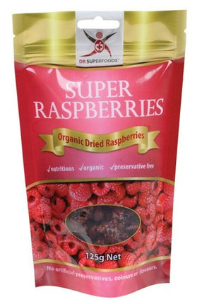 Dr Superfoods Super Raspberries Organic Dried 125G