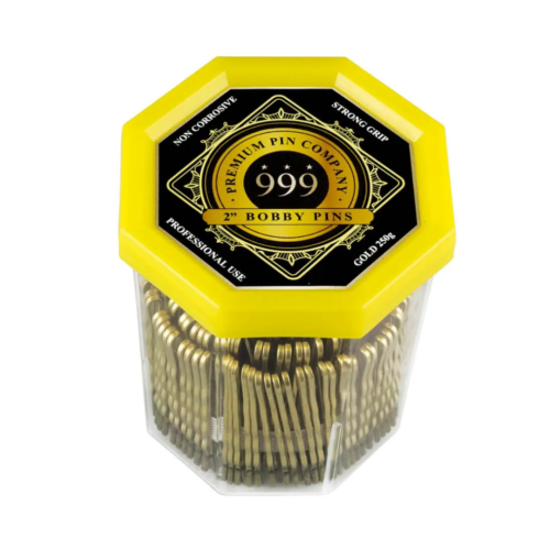 Premium Pin Company 999 Bobby Pins Gold 2 Inches 250g