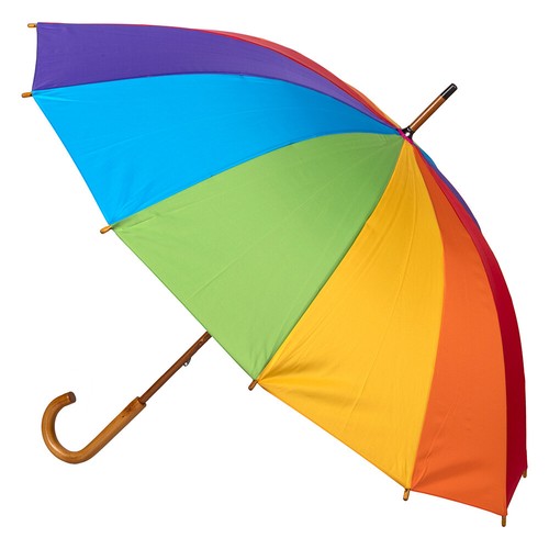 Clifton Upf50+ Cover In Rainbow Pride Colours With Wood Handle