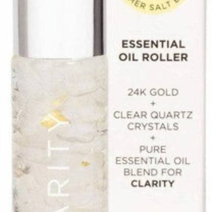 Summer Salt Body Essential Oil Roller 24K Gold Clarity Clear Quartz 10ML