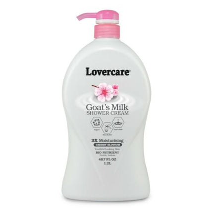 Lovercare Goats Milk Shower Cream Cherry Blossom 1.2L