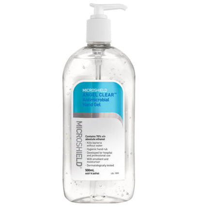 Microshield Angel Clear Antimicrobial Hand Gel 500mL