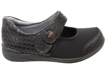 Homyped Maya Jane Womens Orthopedic Shoes Black E Fitting