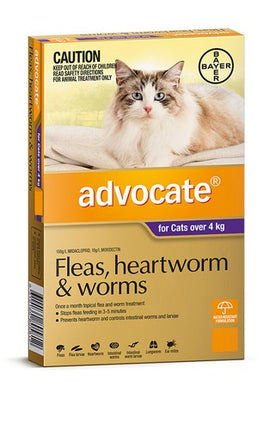 Advocate Flea Heartworm and Worm Treatment for Large Cats Over 4 KG