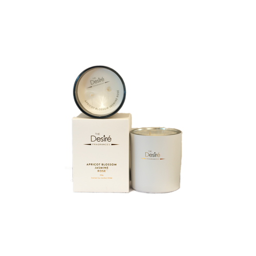 Le Desire - Soy Candle Apricot Blossom Jasmine Rose 350g White