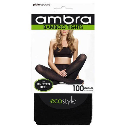 Ambra Organic Bamboo Tights Black